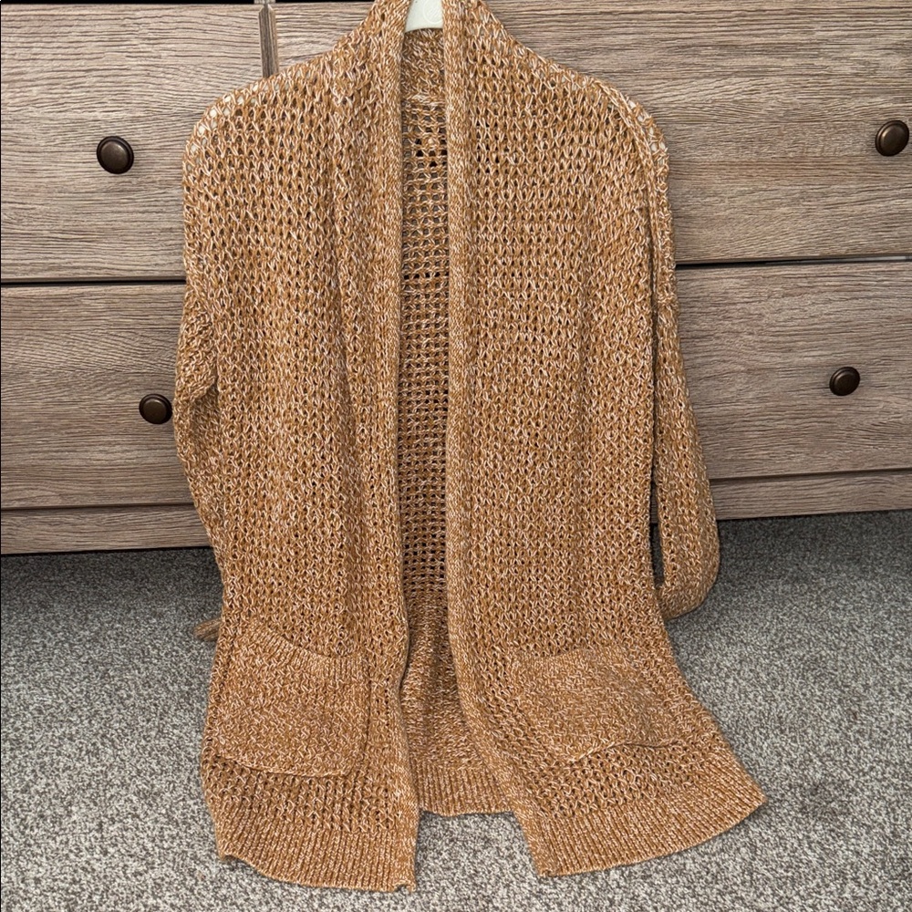Abercrombie & Fitch Tan Knit Cardigan